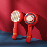 Chinese Style One-Touch Self-Cleaning Flea Brush for Dogs & Cats