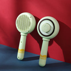Chinese Style One-Touch Self-Cleaning Flea Brush for Dogs & Cats