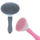 Oval One-Touch Self-Cleaning Flea Brush for Dogs & Cats