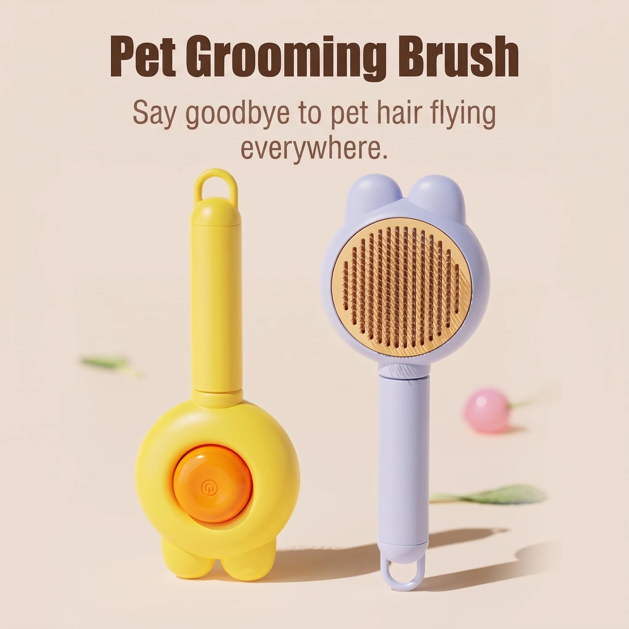 Rabbit Design Pet Massage Brush for Loose Fur Removal