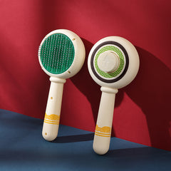 Chinese Style One-Touch Self-Cleaning Flea Brush for Dogs & Cats