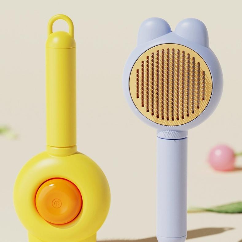 Rabbit Design Pet Massage Brush for Loose Fur Removal