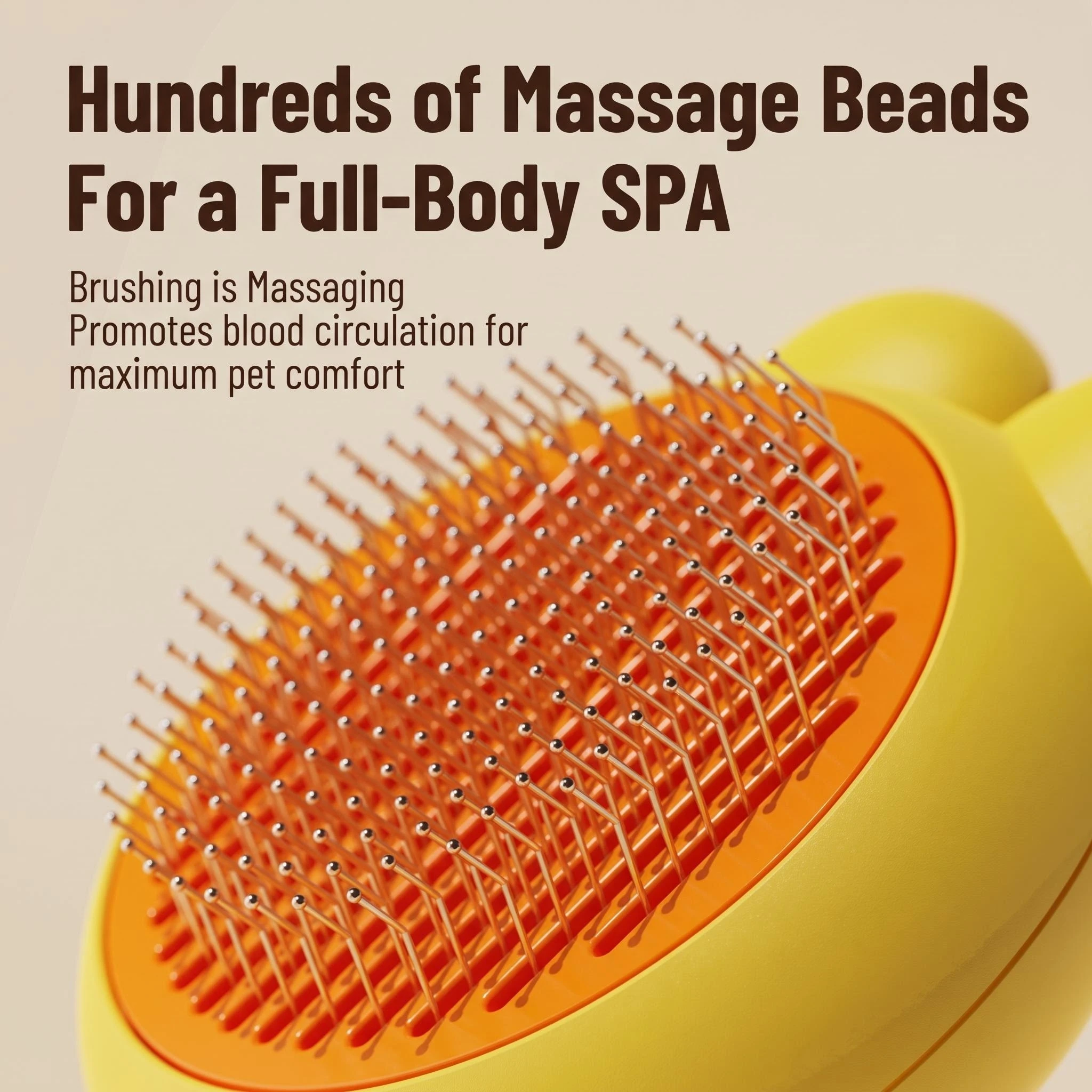 Rabbit Design Pet Massage Brush for Loose Fur Removal